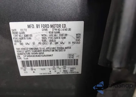 2013 Ford Explorer Xlt z USA, uszkodzony, nr VIN 1FM5K8D84DGA05967